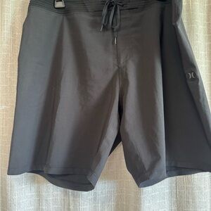Hurley Men's Black Swim/Surf Boardshorts with Drawstring